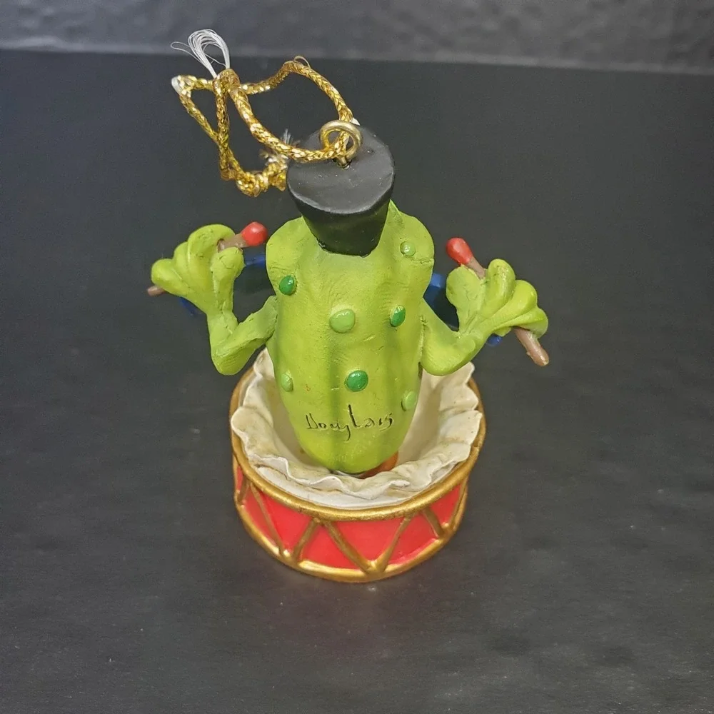 Vintage Toad Toadily Cool Yule Bobble Frog Christmas Ornament Signed‎